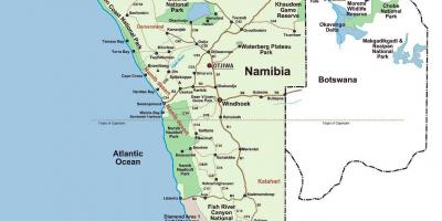 Mapa Namíbia