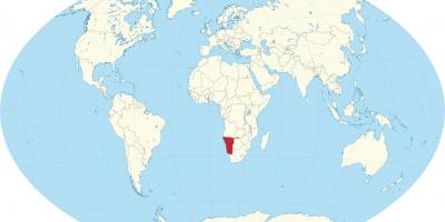 Namíbia polohu na mape sveta